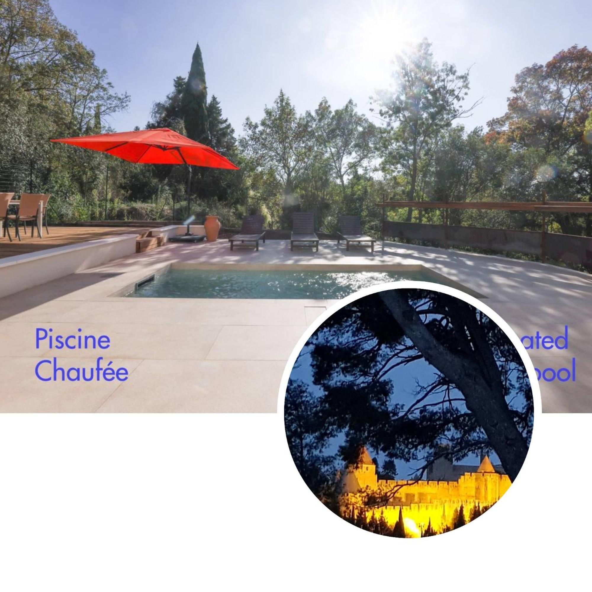 Villa St Francois Piscine Privee Chauffee ,Clim ,Parking Gratuit カルカソンヌ エクステリア 写真
